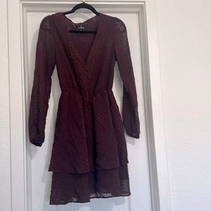maroon lulus mid thigh dress
